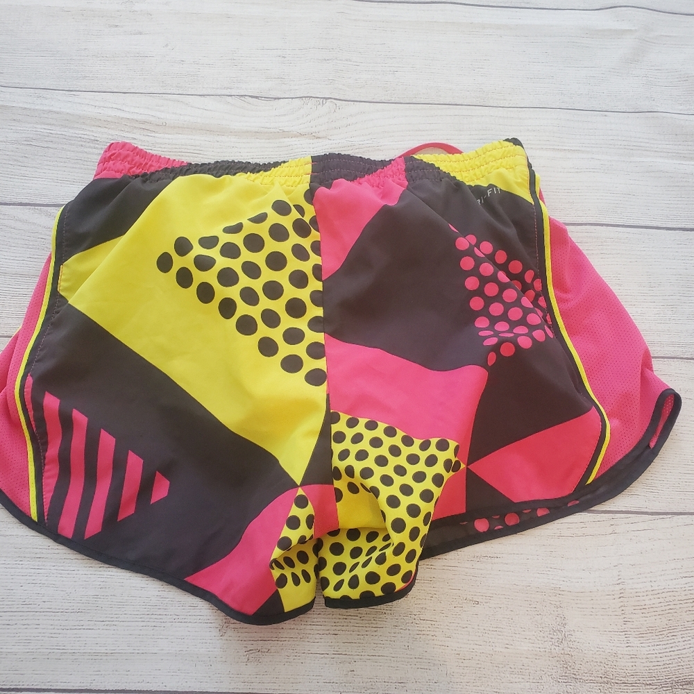 Nike dri-fit pink and yellow cute running shorts.  Size small - Picture 10 of 13